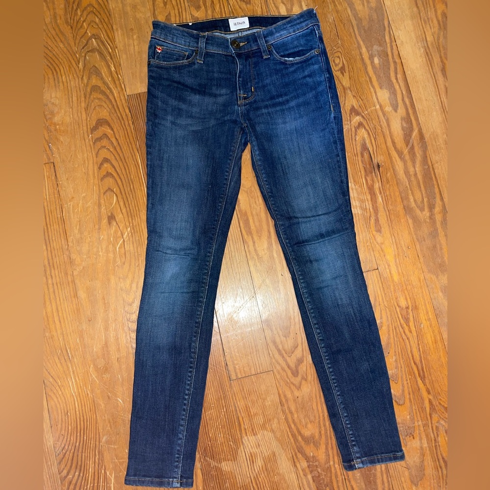 Skinny leg Hudson dark wash jeans